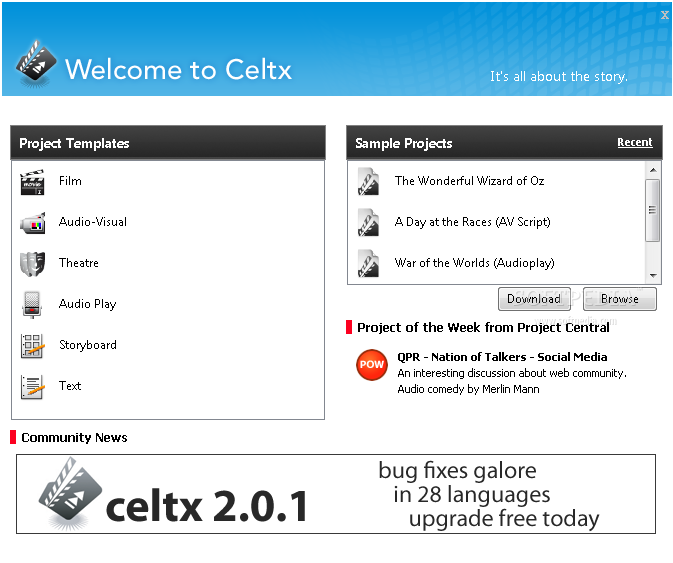free version of celtx for mac