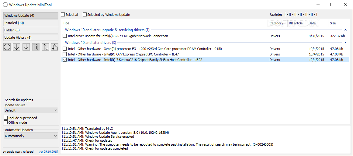 Windows Update MiniTool screenshot #0