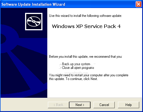 windows xp service pack 4 stand alone installer