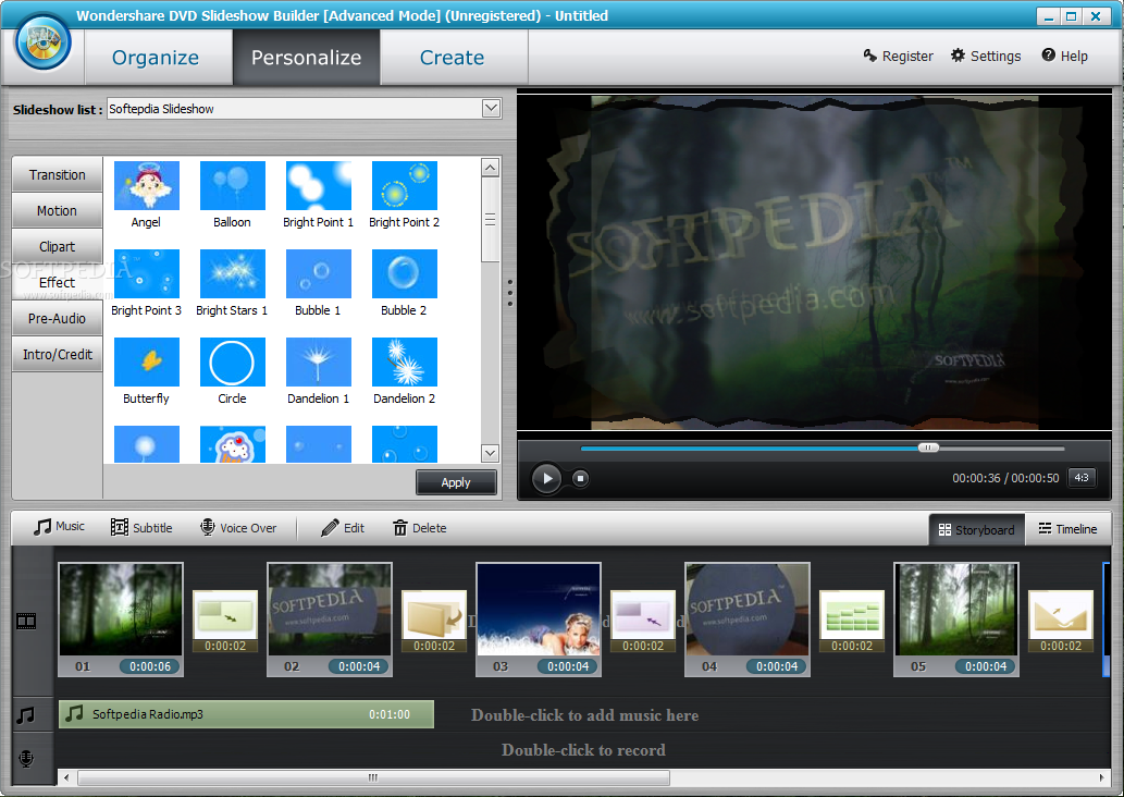Wondershare DVD Slideshow Builder Deluxe screenshot #4