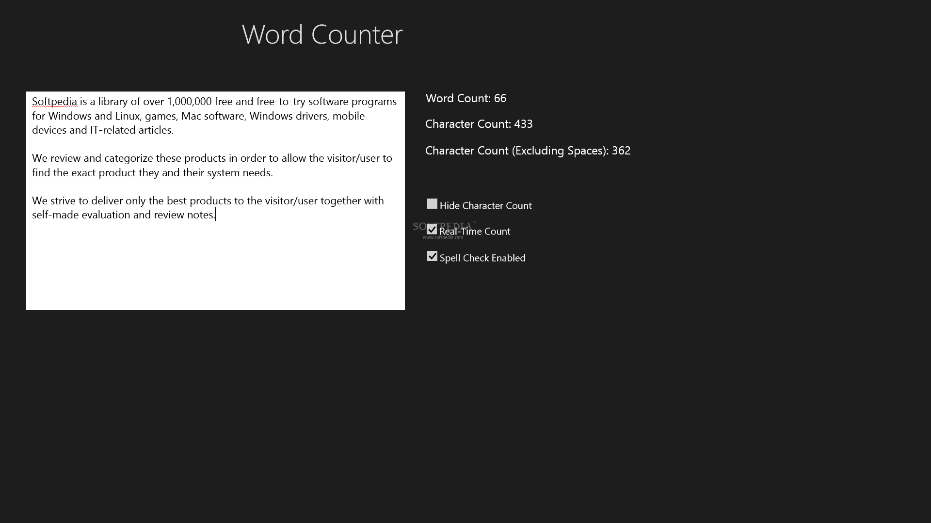 word counter in word