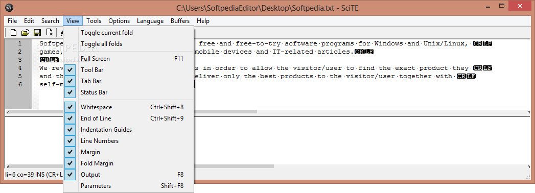scite text editor for windows 7
