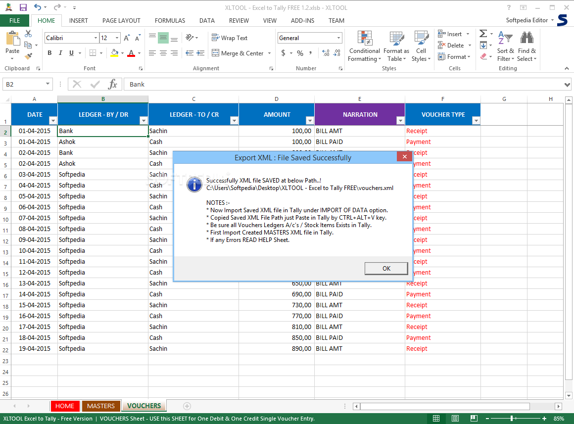 excel to tally xml converter free