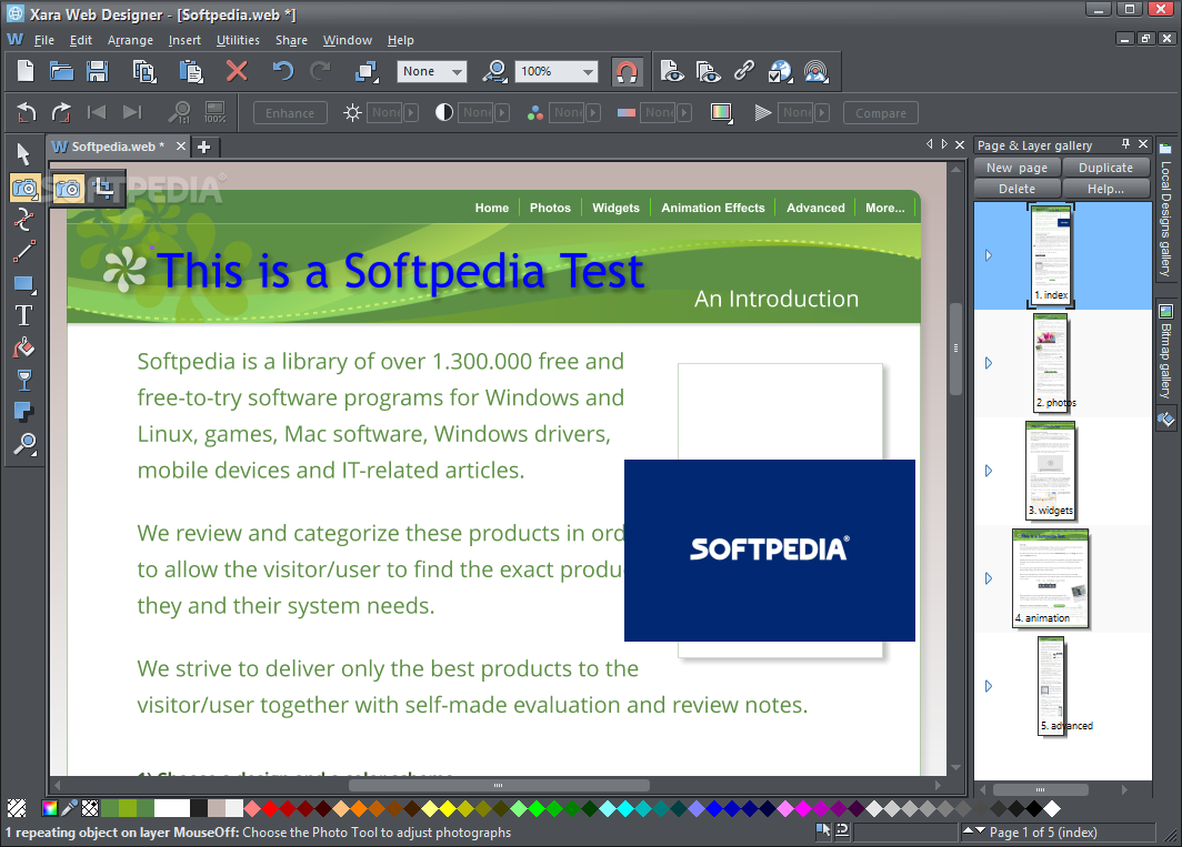 xara web designer 10 free scroll templates