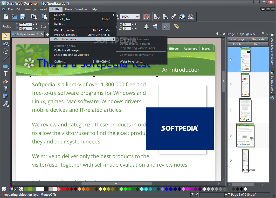 xara web designer templates pack download free