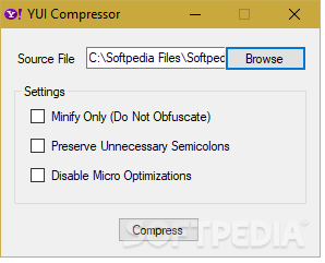 YUI Compressor GUI screenshot #0
