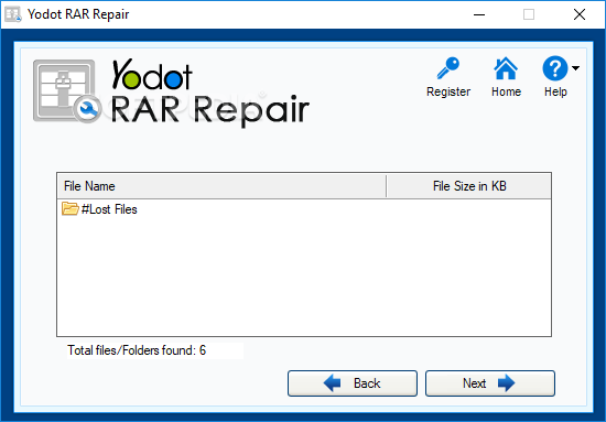Yodot RAR Repair screenshot #1