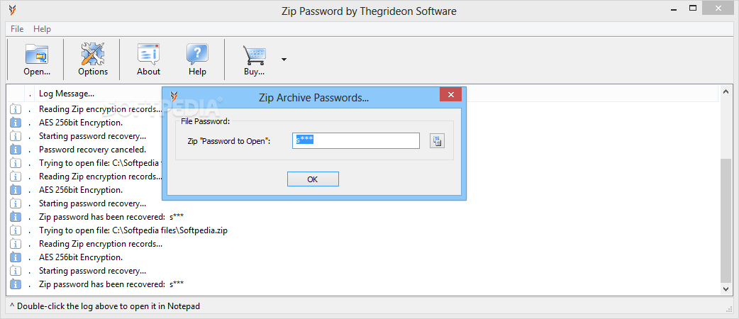 zip files password