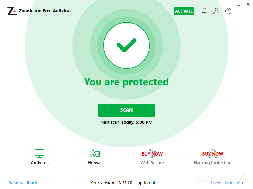 does zonealarm antivirus scan email