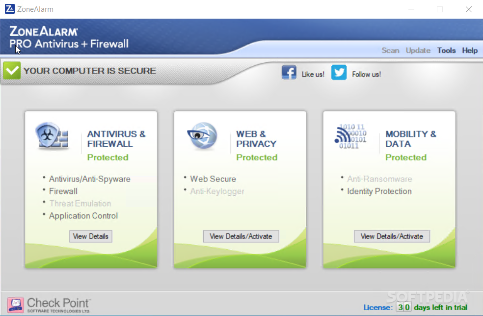 ZoneAlarm Pro Antivirus + Firewall screenshot #0