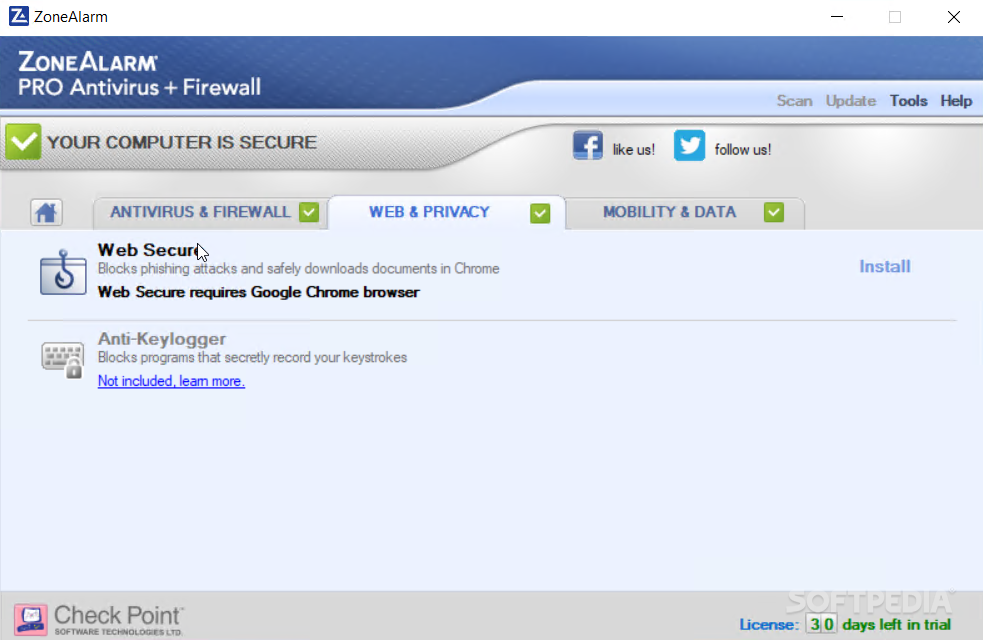ZoneAlarm Pro Antivirus + Firewall screenshot #2