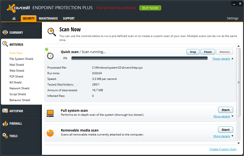 Avast Endpoint Protection Plus screenshot #4