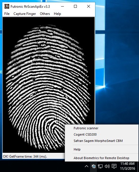 Biometrics for Remote Desktop screenshot #1