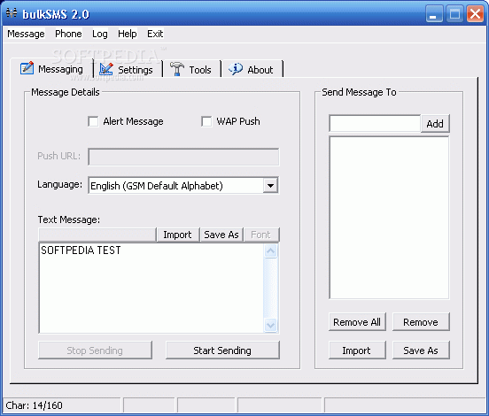 IG Logix Softech Bulk SMS 2.0.8 serial key or number