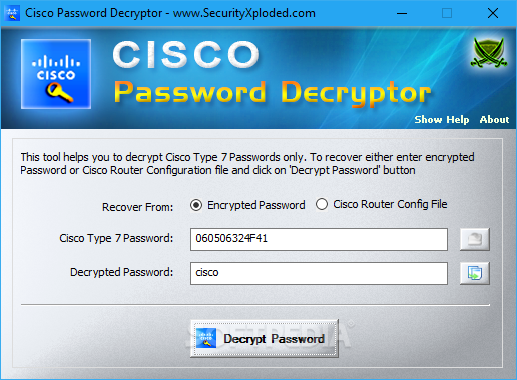cisco vpn group password decrypt