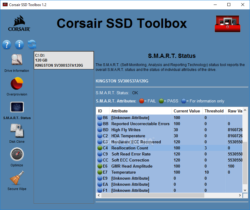 Corsair SSD Toolbox screenshot #2
