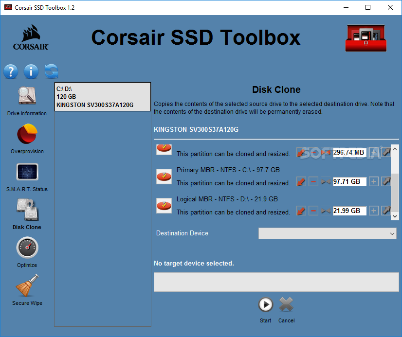 Corsair SSD Toolbox screenshot #3