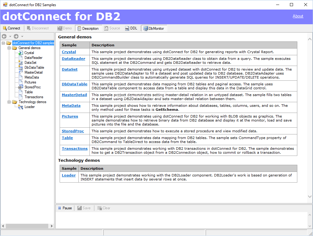 dotConnect for DB2 screenshot #0