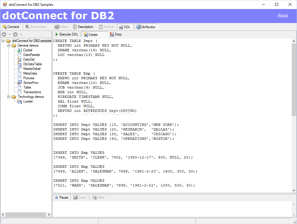 dotConnect for DB2 screenshot #1
