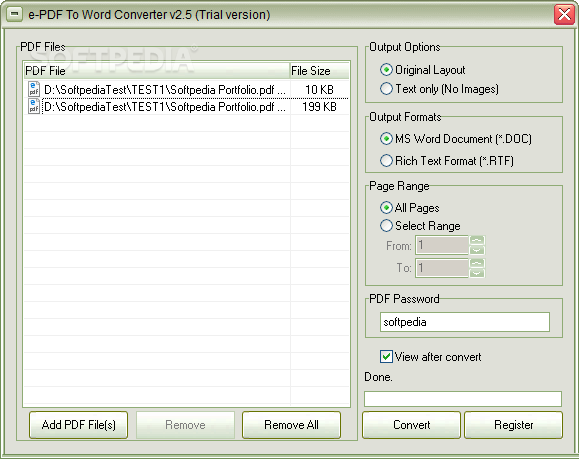 Download PDF To Word Converter 2.5
