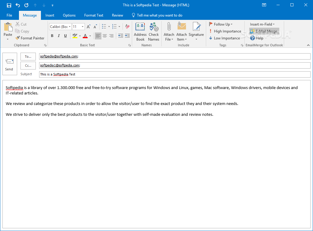EmailMerge for Outlook screenshot #3