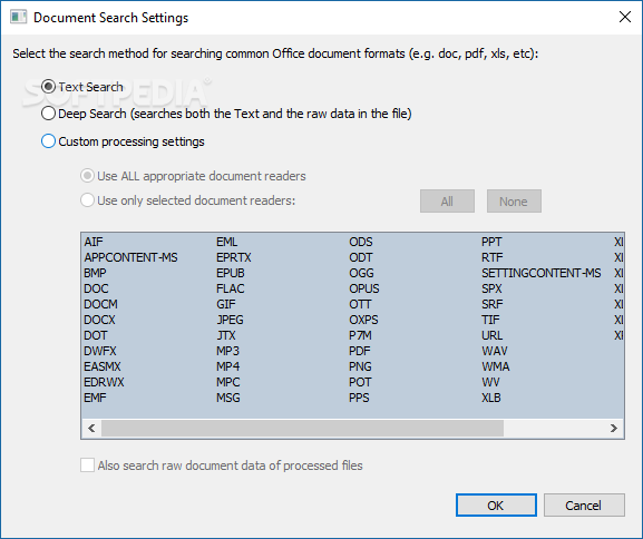 upload text file of search terms to filelocator pro