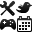 Wireframe black and white icon set
