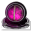 chrome and pink set icon