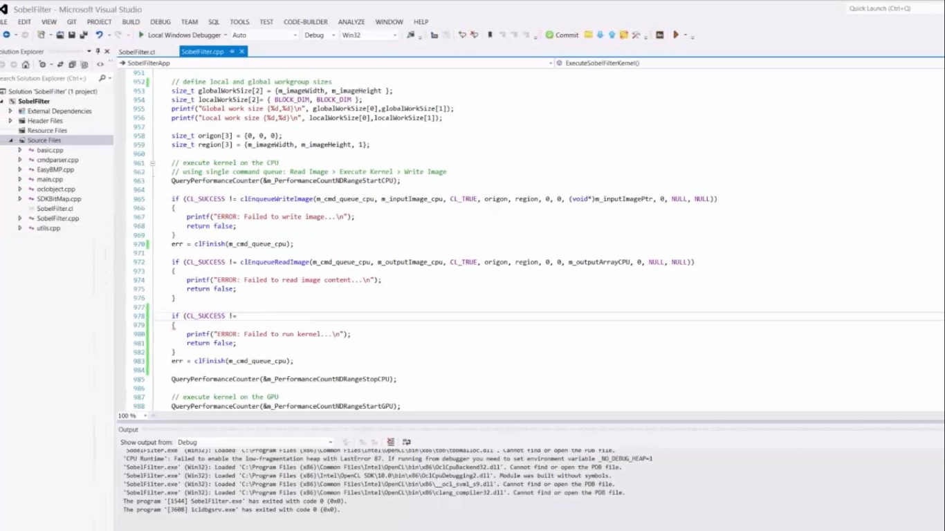 Intel SDK for OpenCL Applications screenshot #1