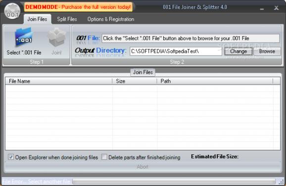 001 File Joiner and Splitter screenshot