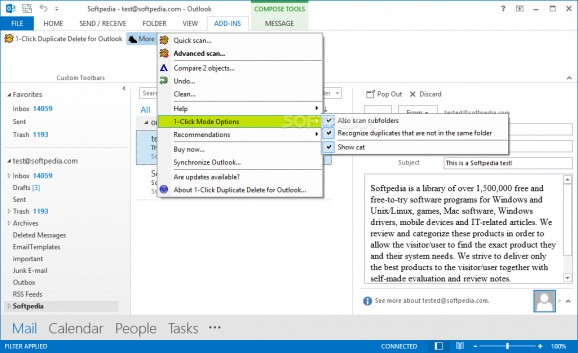 1-Click Duplicate Delete for Outlook screenshot