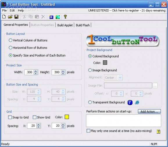 1 Cool Button Tool - Java screenshot