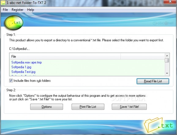 1-abc.net Folder-To-TXT screenshot