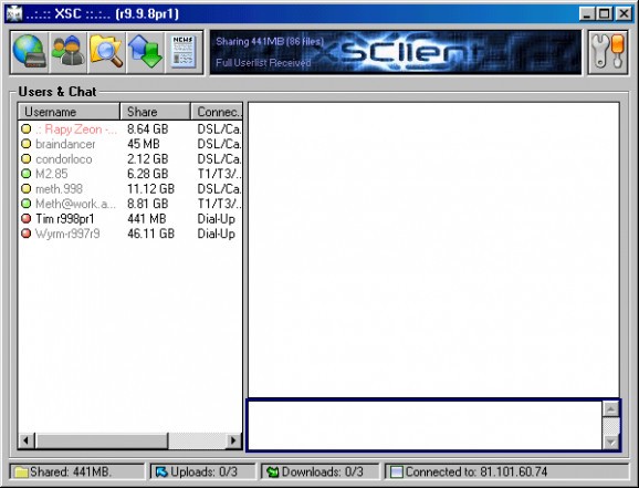 XS Client screenshot