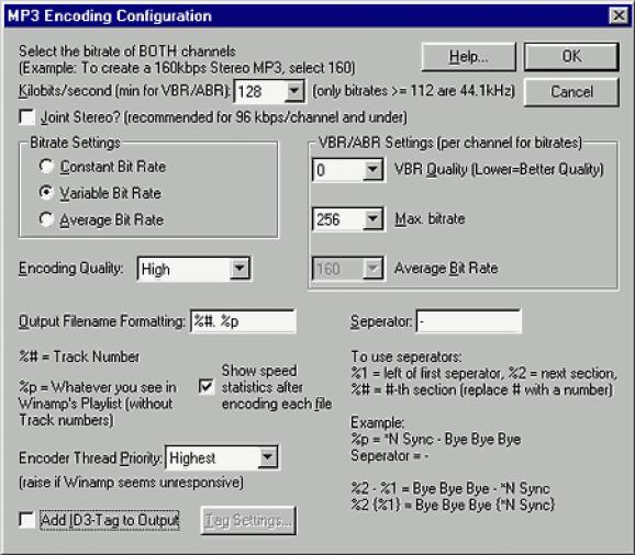 Chun-Yu Shei MP3 Output for Winamp screenshot