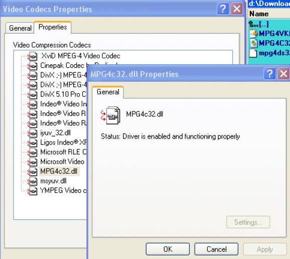 ASF Codec (MPEG-4 V1/2/3) screenshot