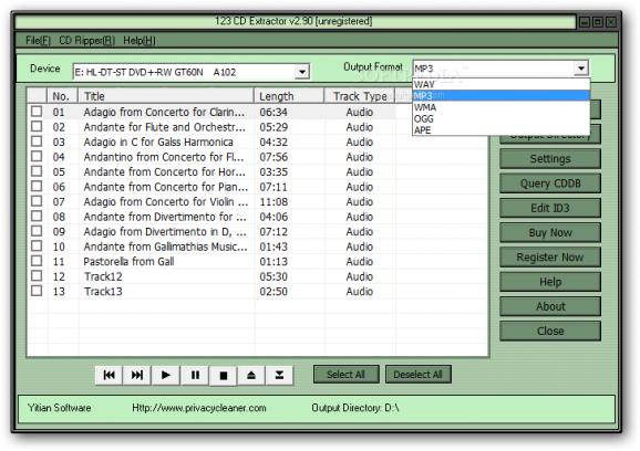 123 CD Extractor screenshot