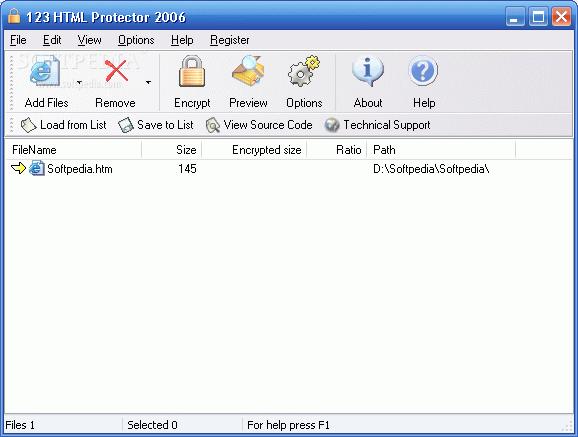 123 HTML Protector screenshot