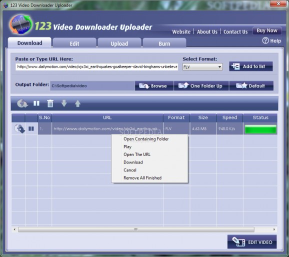 123 Video Downloader Uploader screenshot