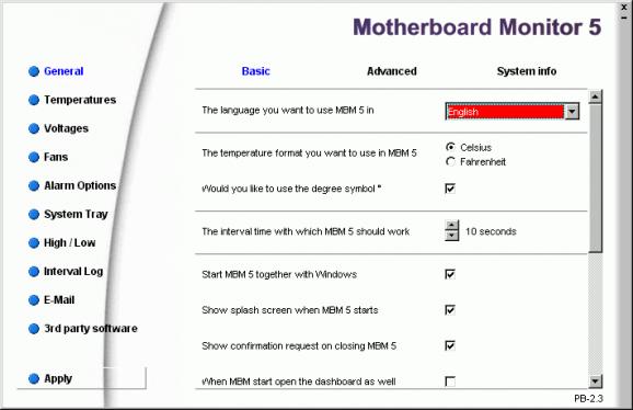 Motherboard Monitor screenshot