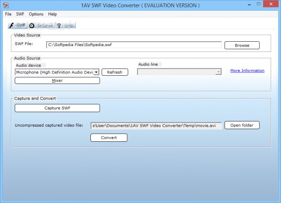 1AV SWF Video Converter screenshot