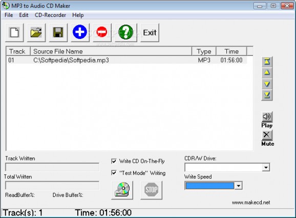 1step MP3 to CD maker screenshot