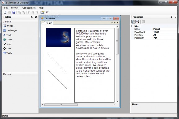 2-Minute PDF Designer screenshot