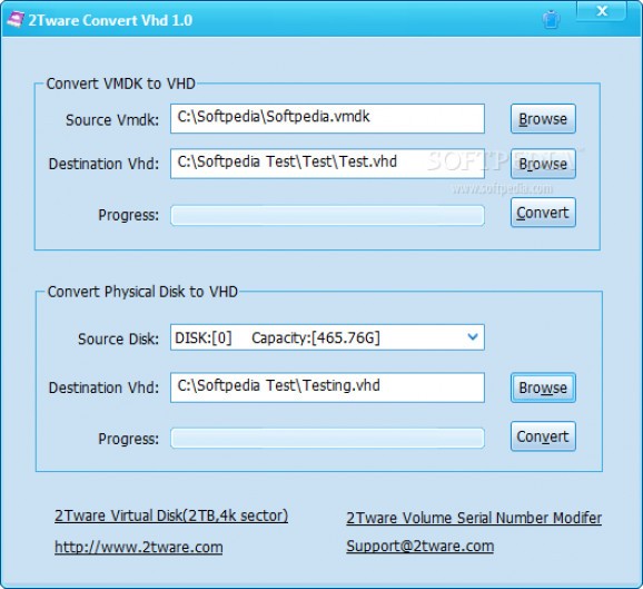 2Tware Convert Vhd screenshot
