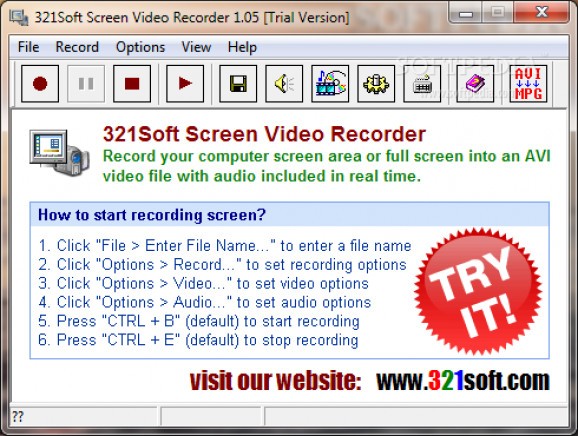 321Soft Screen Video Recorder screenshot