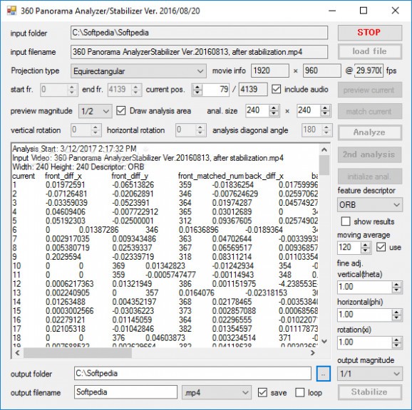 360 Panorama Analyzer/Stabilizer screenshot