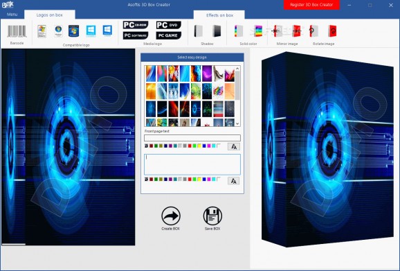 Asoftis 3D Box Creator screenshot