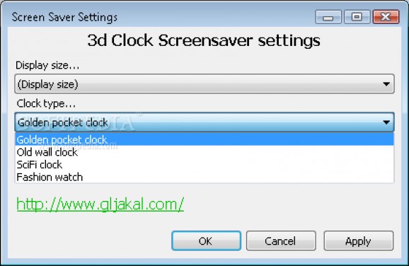 3D Clock Screensaver screenshot