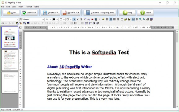 3D PageFlip Writer screenshot