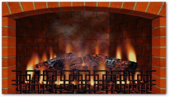 3D Realistic Fireplace Screen Saver screenshot